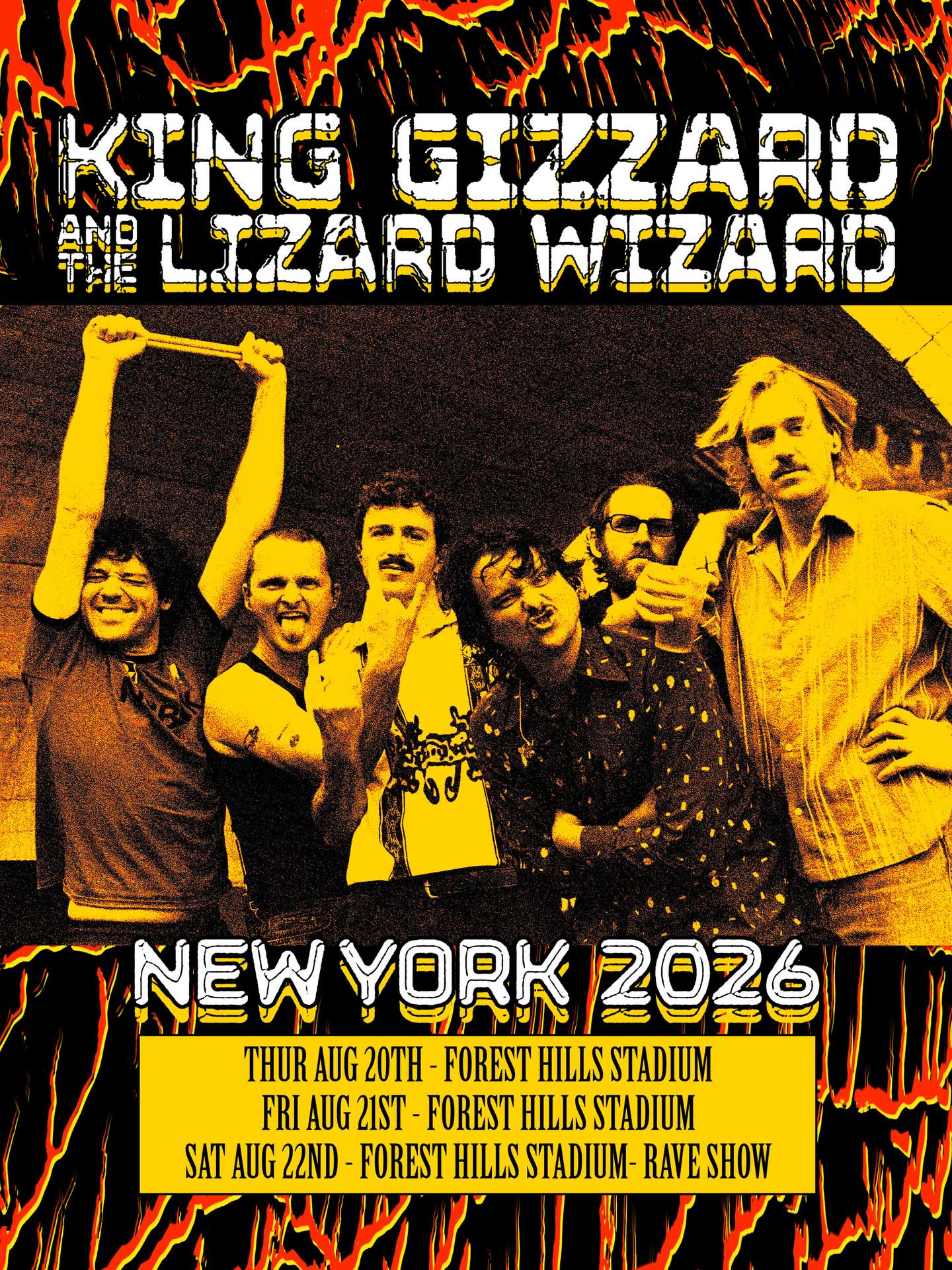 King Gizzard The Lizard Wizard Tour Poster 2026